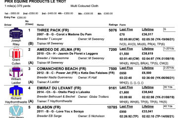 Corbiewood 12 September Prix Equine Products Le Trot